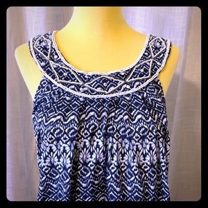 NWOT Navy Sleeveless Tunic